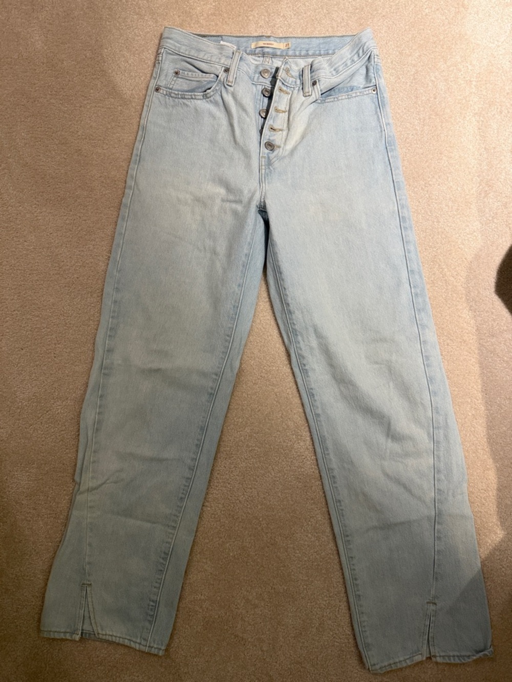 Light Wash High-Rise LEVI Button-Fly Women’s Jeans
